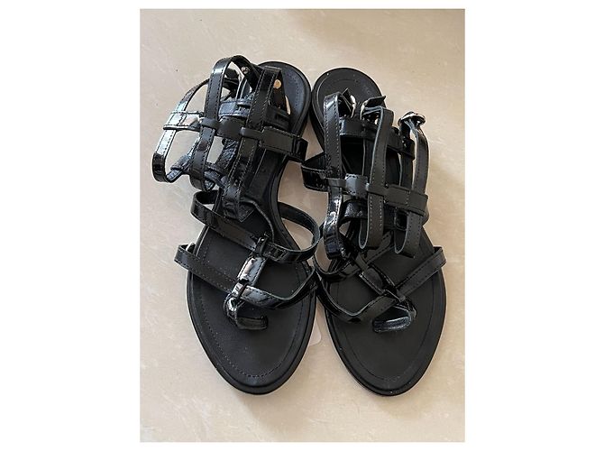 Sandali Chanel in pelle nera Nero - vista 17