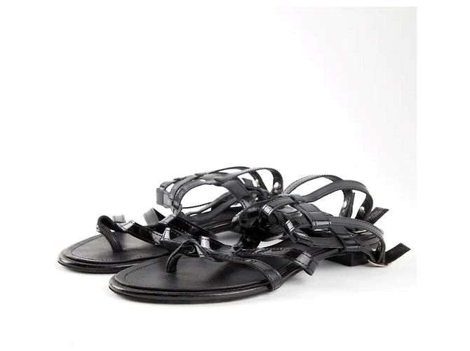 Sandali Chanel in pelle nera Nero - vista 2