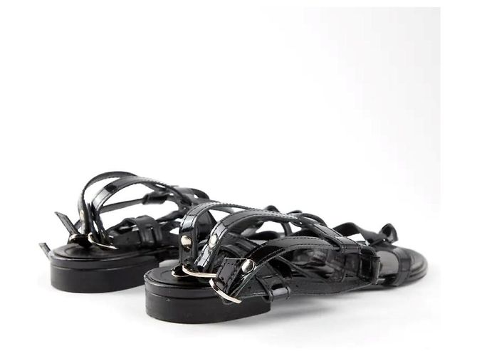 Sandali Chanel in pelle nera Nero - vista 3