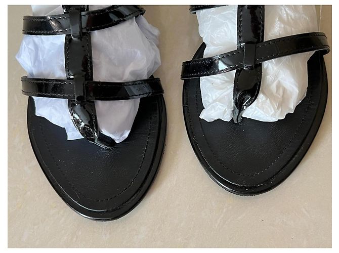 Sandali Chanel in pelle nera Nero - vista 8