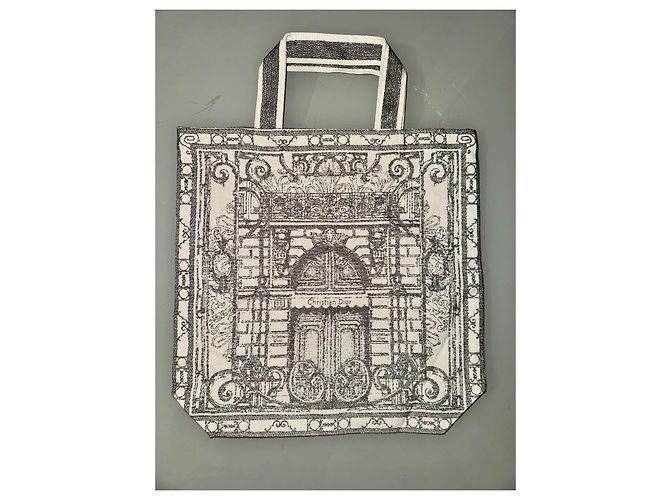 Bolso tote Dior de algodón gris - vista 4