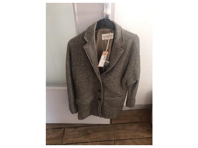 Abrigo Caban Ralph Lauren Marrón de Lana Castaño - vista 10