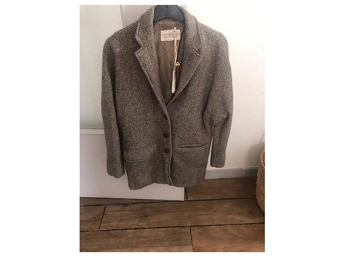 Abrigo Caban Ralph Lauren Marrón de Lana Castaño - vista 13