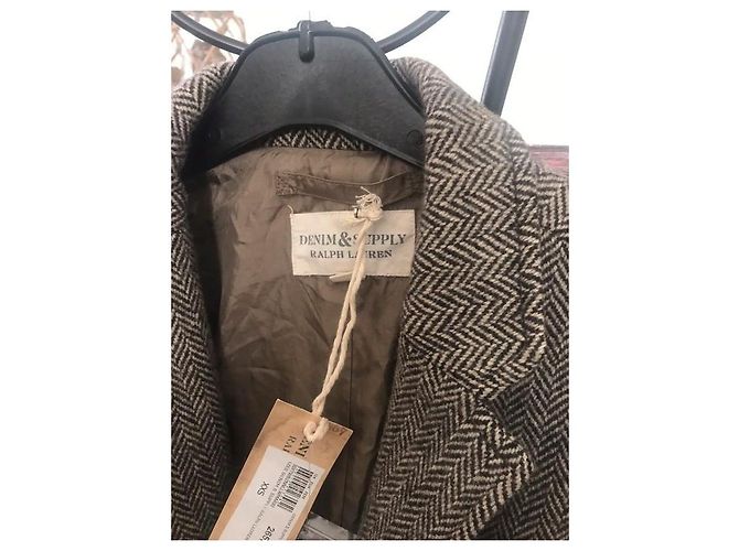 Abrigo Caban Ralph Lauren Marrón de Lana Castaño - vista 8