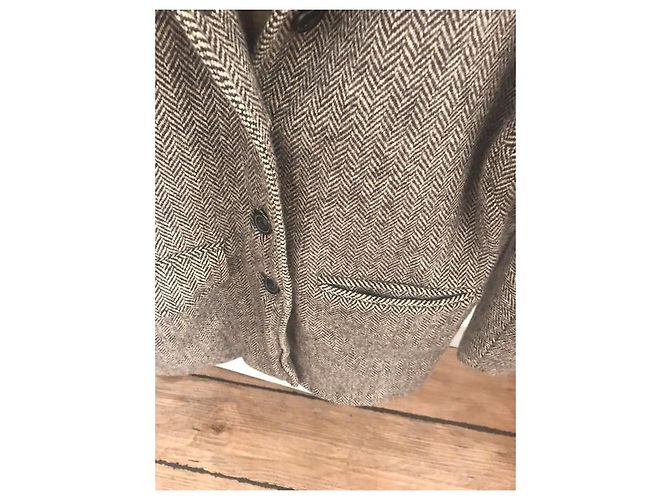 Abrigo Caban Ralph Lauren Marrón de Lana Castaño - vista 9