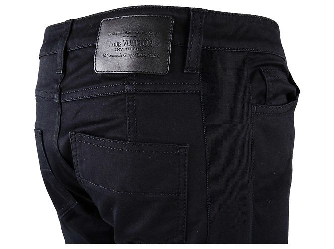 Jeans Louis Vuitton con striscia nera - anni 2000 Nero - vista 4
