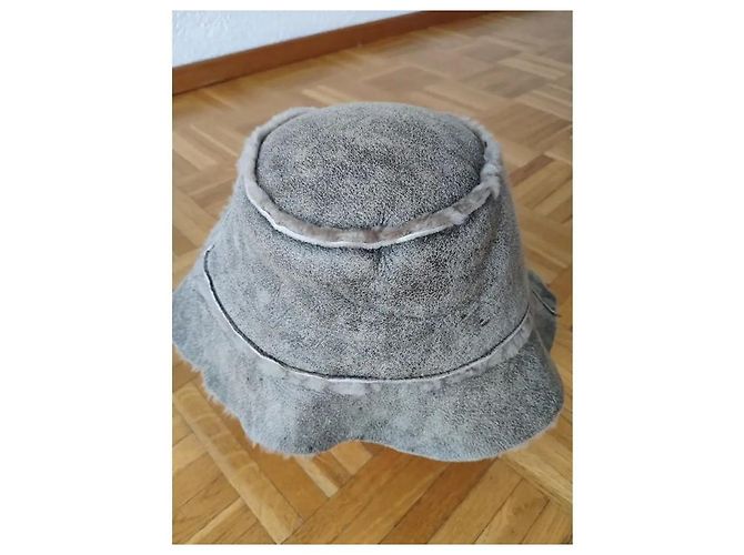 CÉLINE HUT AUS SCHAFLEDER. Khaki - Ansicht 3