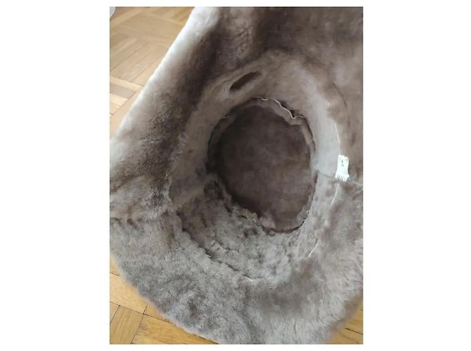 CÉLINE HUT AUS SCHAFLEDER. Khaki - Ansicht 4