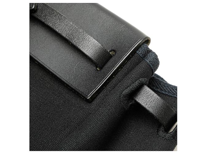 Hermès Schwarze Toile Herbag Cabas MM - Ansicht 10