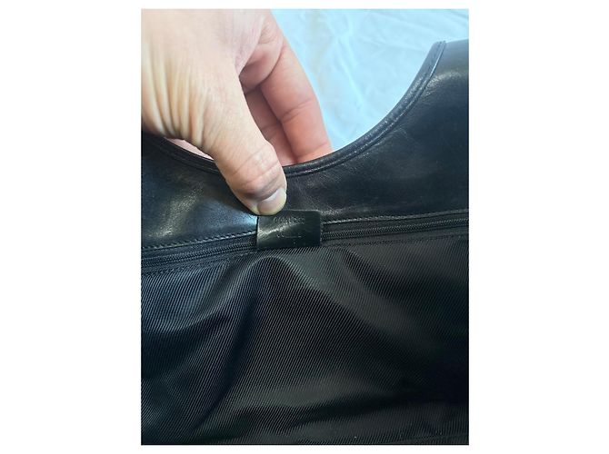 Borsa a mano Gucci Jackie in tela monogramma e pelle nera Nero - vista 6