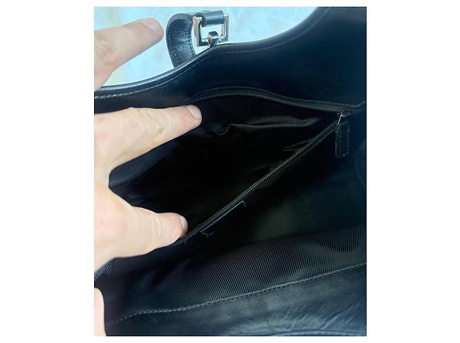 Borsa a mano Gucci Jackie in tela monogramma e pelle nera Nero - vista 7