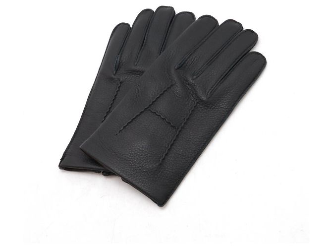 H Stitch Handschuhe aus Hirschleder von Hermès Schwarz - Ansicht 2