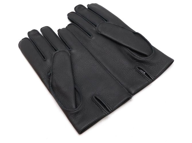 H Stitch Handschuhe aus Hirschleder von Hermès Schwarz - Ansicht 3