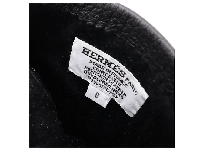 H Stitch Handschuhe aus Hirschleder von Hermès Schwarz - Ansicht 6
