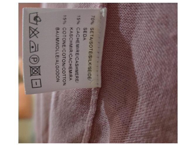 Valentino Top e Colete de Seda Cashmere e Algodão Rosa Dourado - vista 10