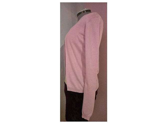Valentino Top e Colete de Seda Cashmere e Algodão Rosa Dourado - vista 7