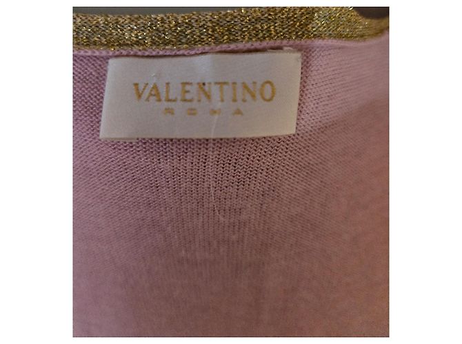 Valentino Top e Colete de Seda Cashmere e Algodão Rosa Dourado - vista 8