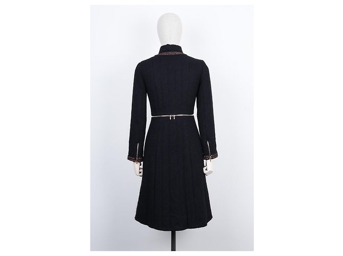 Abrigo Chanel de tweed negro Metiers d'Art Paris Shanghai - vista 10
