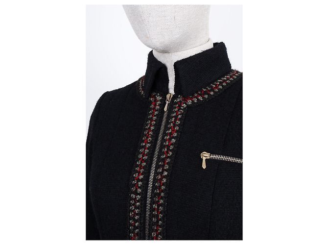 Abrigo Chanel de tweed negro Metiers d'Art Paris Shanghai - vista 4