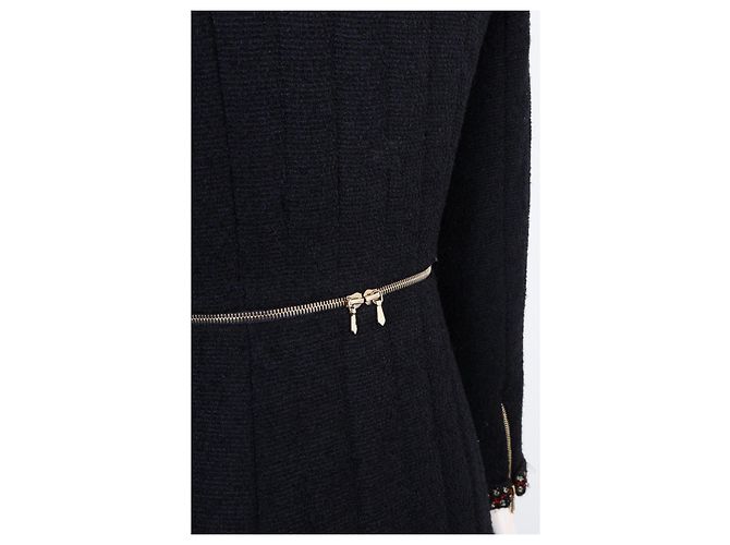 Abrigo Chanel de tweed negro Metiers d'Art Paris Shanghai - vista 6