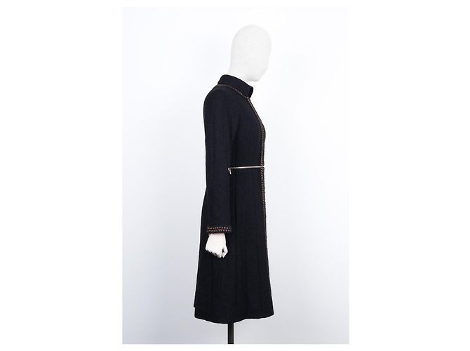 Abrigo Chanel de tweed negro Metiers d'Art Paris Shanghai - vista 7