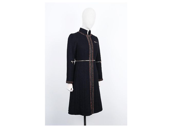 Abrigo Chanel de tweed negro Metiers d'Art Paris Shanghai - vista 8
