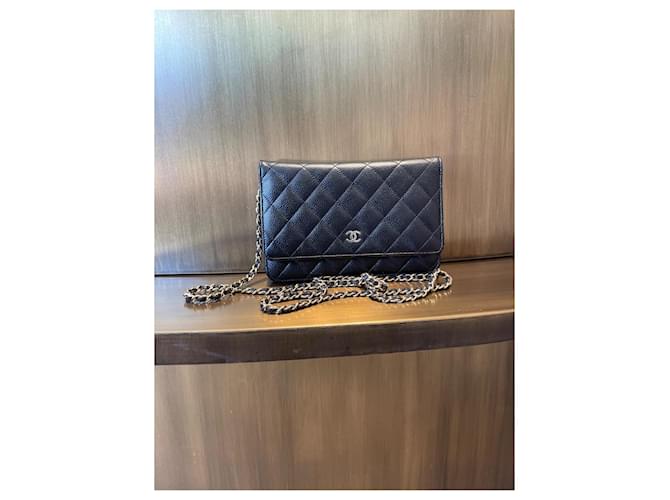 Wallet On Chain Chanel Woc Schwarz Gold hardware - Ansicht 2
