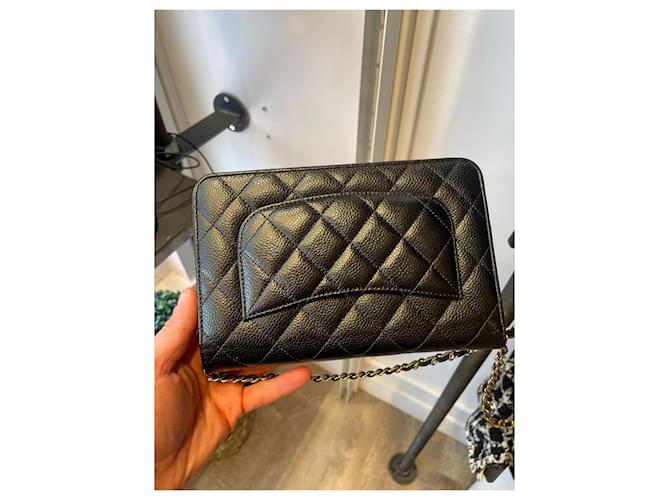 Wallet On Chain Chanel Woc Schwarz Gold hardware - Ansicht 5