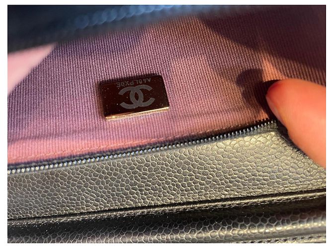 Wallet On Chain Chanel Woc Schwarz Gold hardware - Ansicht 6