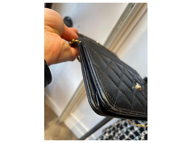 Wallet On Chain Chanel Woc Schwarz Gold hardware - Ansicht 8