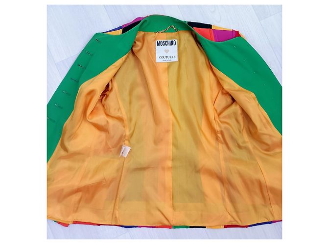 Chaqueta vintage a rayas arcoíris Moschino 1991 Multicolor - vista 4