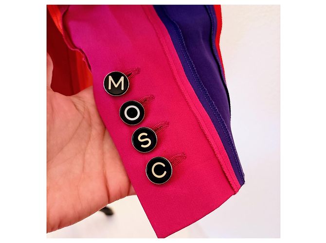 Chaqueta vintage a rayas arcoíris Moschino 1991 Multicolor - vista 7