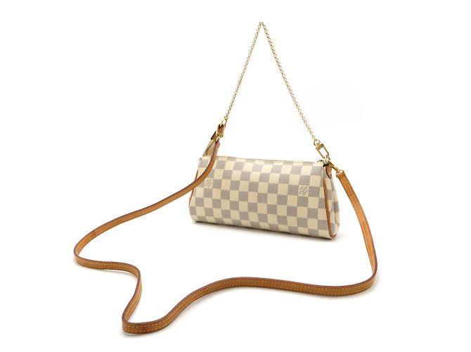Borsa a Catena Eva Damier Azur Louis Vuitton Crudo - vista 3