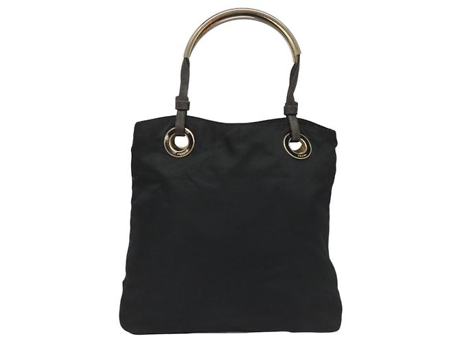 PRADA Borsa a mano in nylon nero Auth bs22622 - vista 13