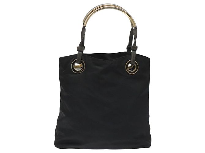 PRADA Borsa a mano in nylon nero Auth bs22622 - vista 2