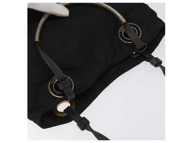PRADA Borsa a mano in nylon nero Auth bs22622 - vista 6