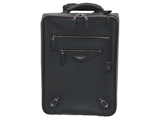 BALENCIAGA Custodia in pelle grigia 235225 Auth ac3540 Marrone - vista 13