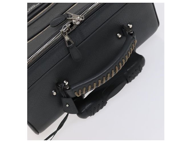 BALENCIAGA Custodia in pelle grigia 235225 Auth ac3540 Marrone - vista 8