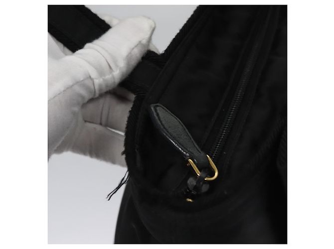 PRADA Borsa a mano in nylon 2 vie nera Auth BA009 Nero - vista 10