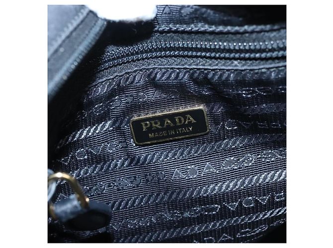 PRADA Borsa a mano in nylon 2 vie nera Auth BA009 Nero - vista 18