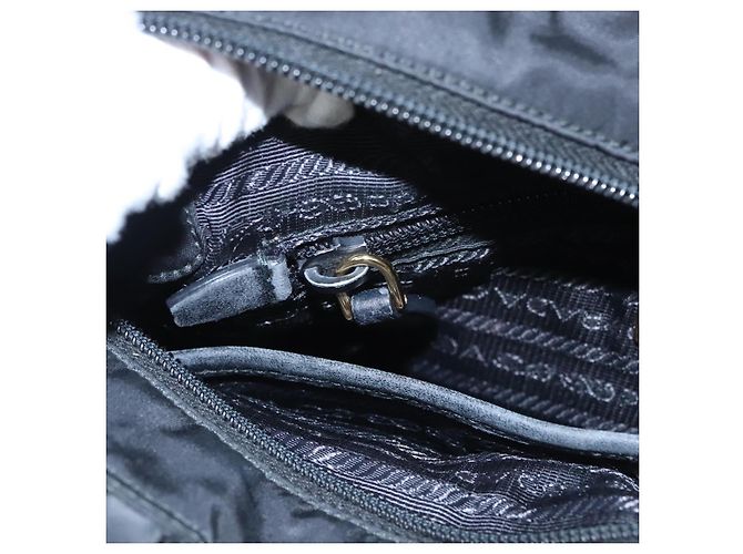 PRADA Borsa a mano in nylon 2 vie nera Auth BA009 Nero - vista 22