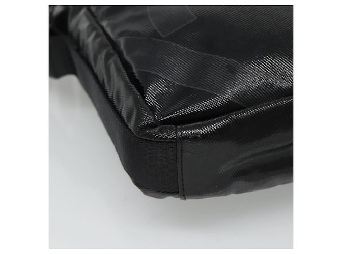 Borsa a spalla CHANEL Sports COCO Mark in tela rivestita nera CC Auth BA202 - vista 14