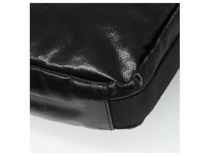 Borsa a spalla CHANEL Sports COCO Mark in tela rivestita nera CC Auth BA202 - vista 15