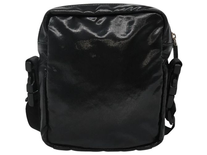 Borsa a spalla CHANEL Sports COCO Mark in tela rivestita nera CC Auth BA202 - vista 2