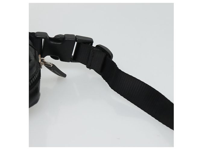 Borsa a spalla CHANEL Sports COCO Mark in tela rivestita nera CC Auth BA202 - vista 8