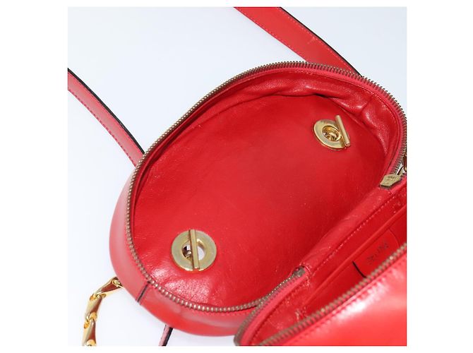 Céline Borsa a spalla CELINE in pelle rossa e oro Auth 114588 Rosso D'oro - vista 10