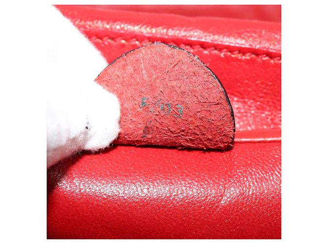 Céline Borsa a spalla CELINE in pelle rossa e oro Auth 114588 Rosso D'oro - vista 12