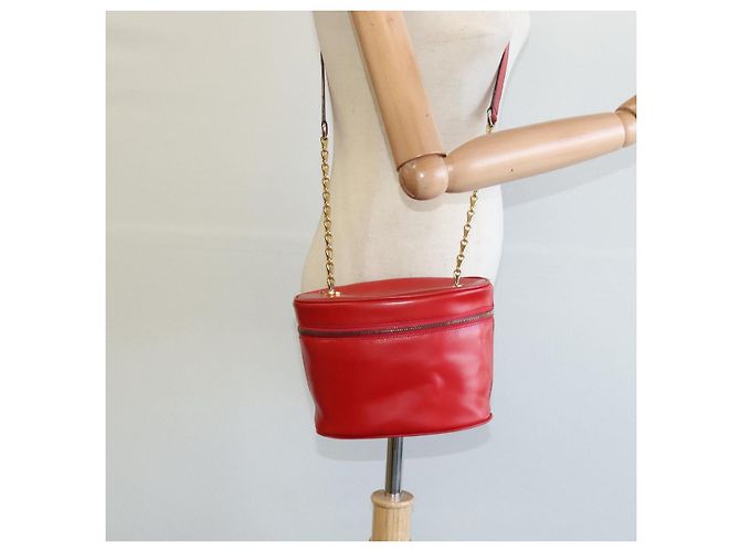 Céline Borsa a spalla CELINE in pelle rossa e oro Auth 114588 Rosso D'oro - vista 22