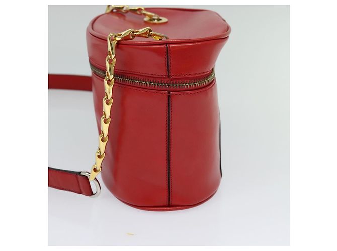 Céline Borsa a spalla CELINE in pelle rossa e oro Auth 114588 Rosso D'oro - vista 4