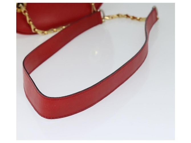 Céline Borsa a spalla CELINE in pelle rossa e oro Auth 114588 Rosso D'oro - vista 7